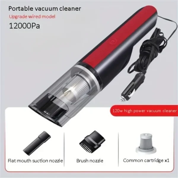 (FST-GZ-015/FST-GZ-016)Wired Silver/Red Car vacuum cleaner car with strong suction handheld vacuum