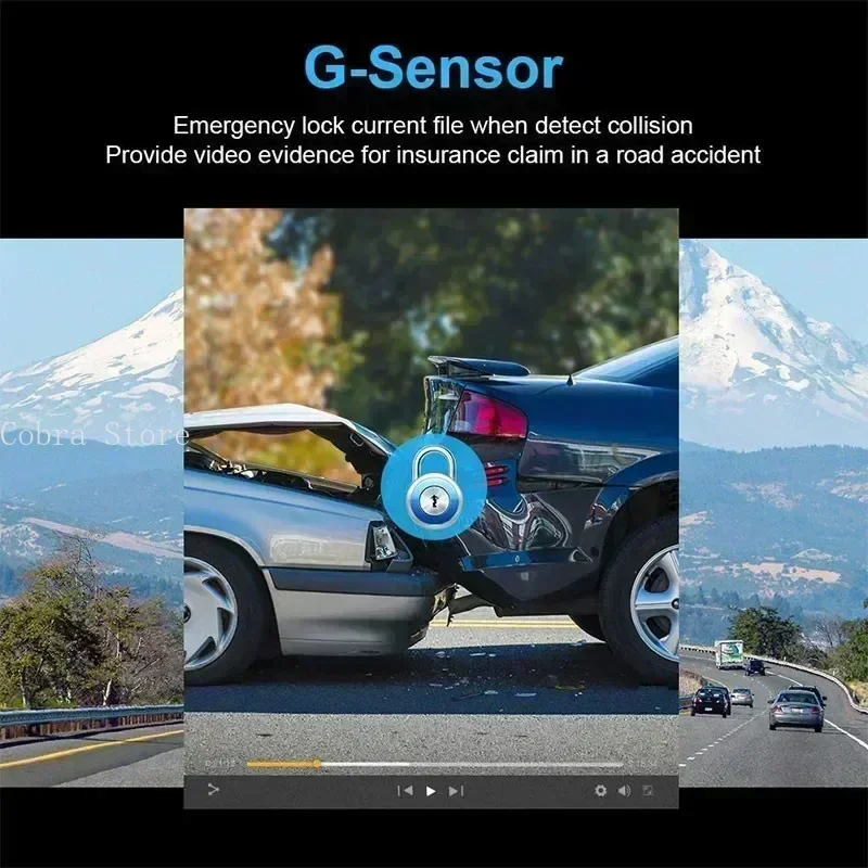 4k HD Car DVR Dash Cam 1080P Videoregistratore gratuito 256G scheda di memoria regalo 170 Angolo di visione notturna Registratori per auto Registrazione del ciclo Dash