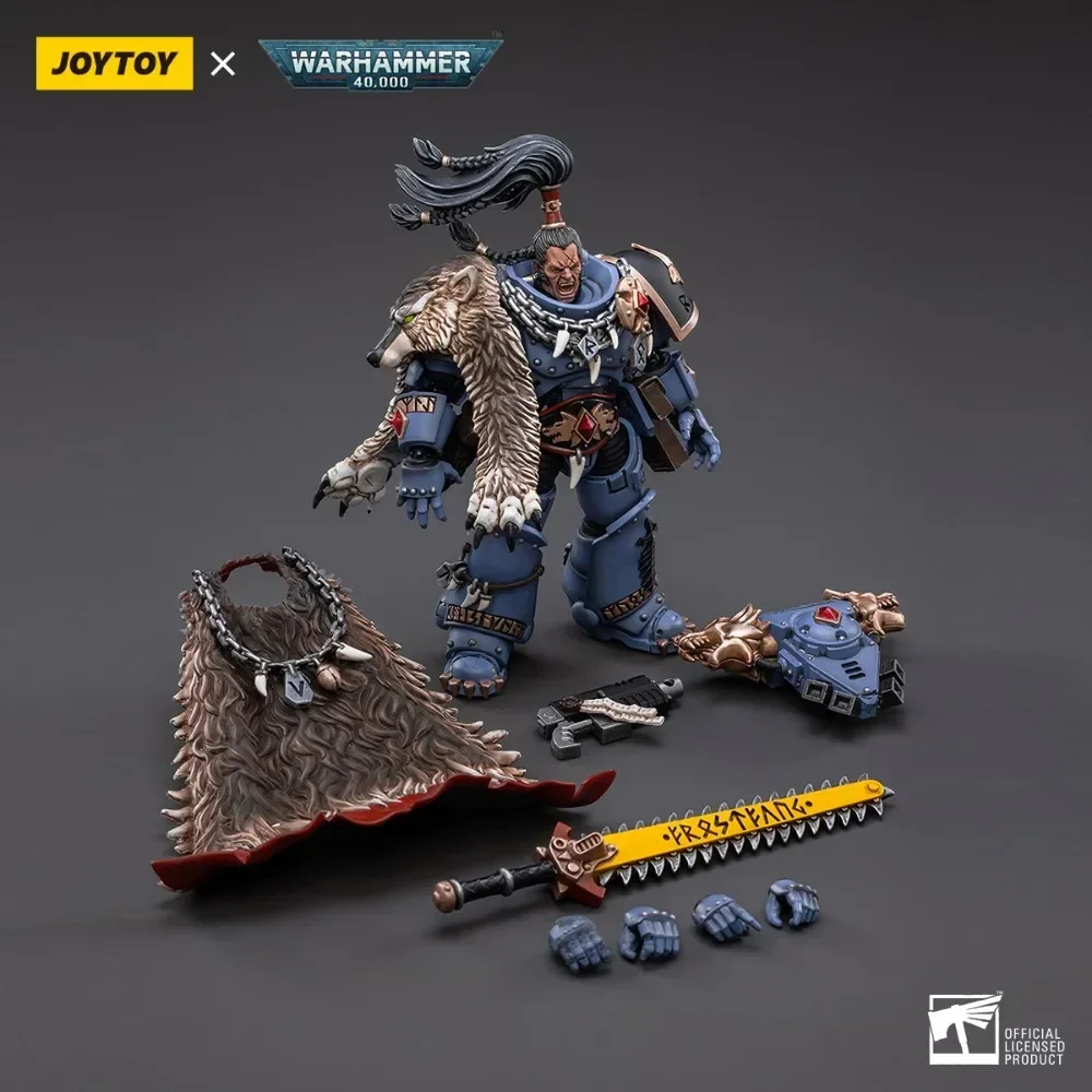 [สต็อก] JOYTOY 1/18 Action Figure Warhammer 40K หมาป่าอวกาศ Ragnar Blackmane คอลเลกชันทหารอะนิเมะรุ่น Gaming ของเล่นของขวัญ