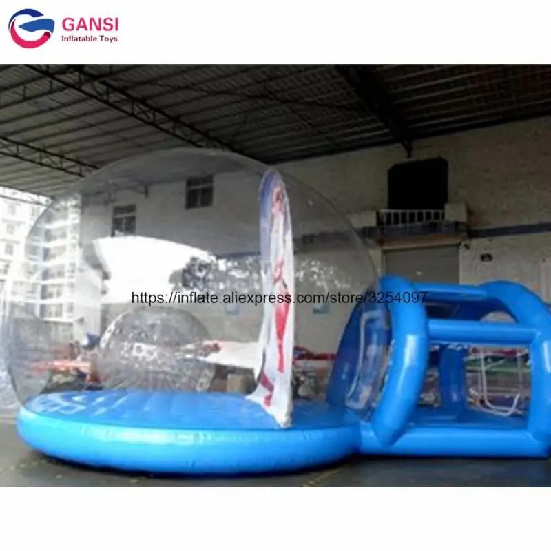

Outdoor Christmas Decoration Snow Globe Inflatable Bounce House Giant Inflatable Snow Globe Photo Booth For Live Show