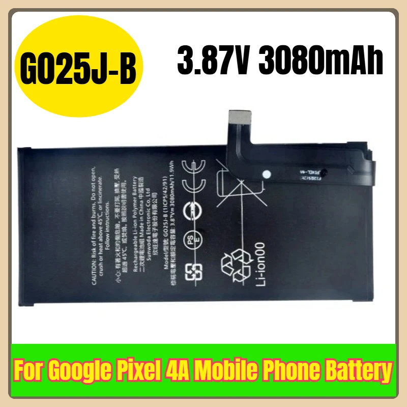

G025J-B 3.87V 3080mAh Mobile Phone Battery for Google Pixel 4A
