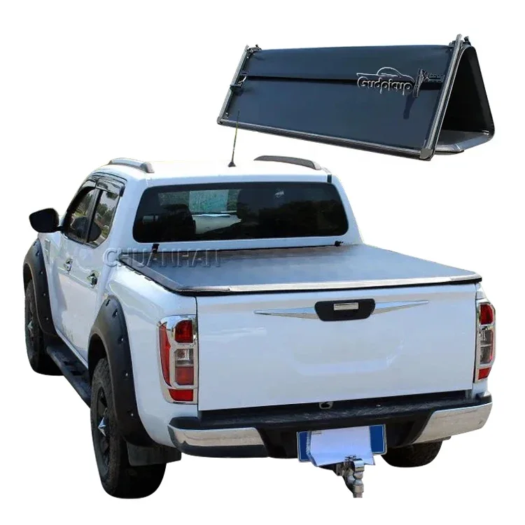 4x4 roller shutter bed cover soft tri fold folding bed tonneau cover for np300 dmax tacoma