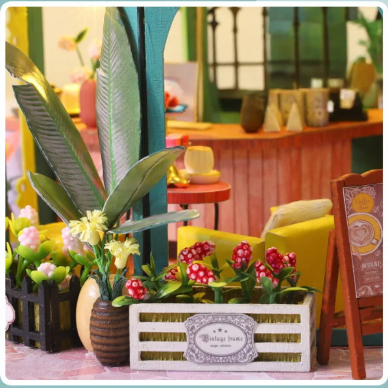 كوخ قراءة زهور من OUZEY، زاوية كتاب خشبية ثلاثية الأبعاد، هدية دراسة إبداعية للمراهقين #3