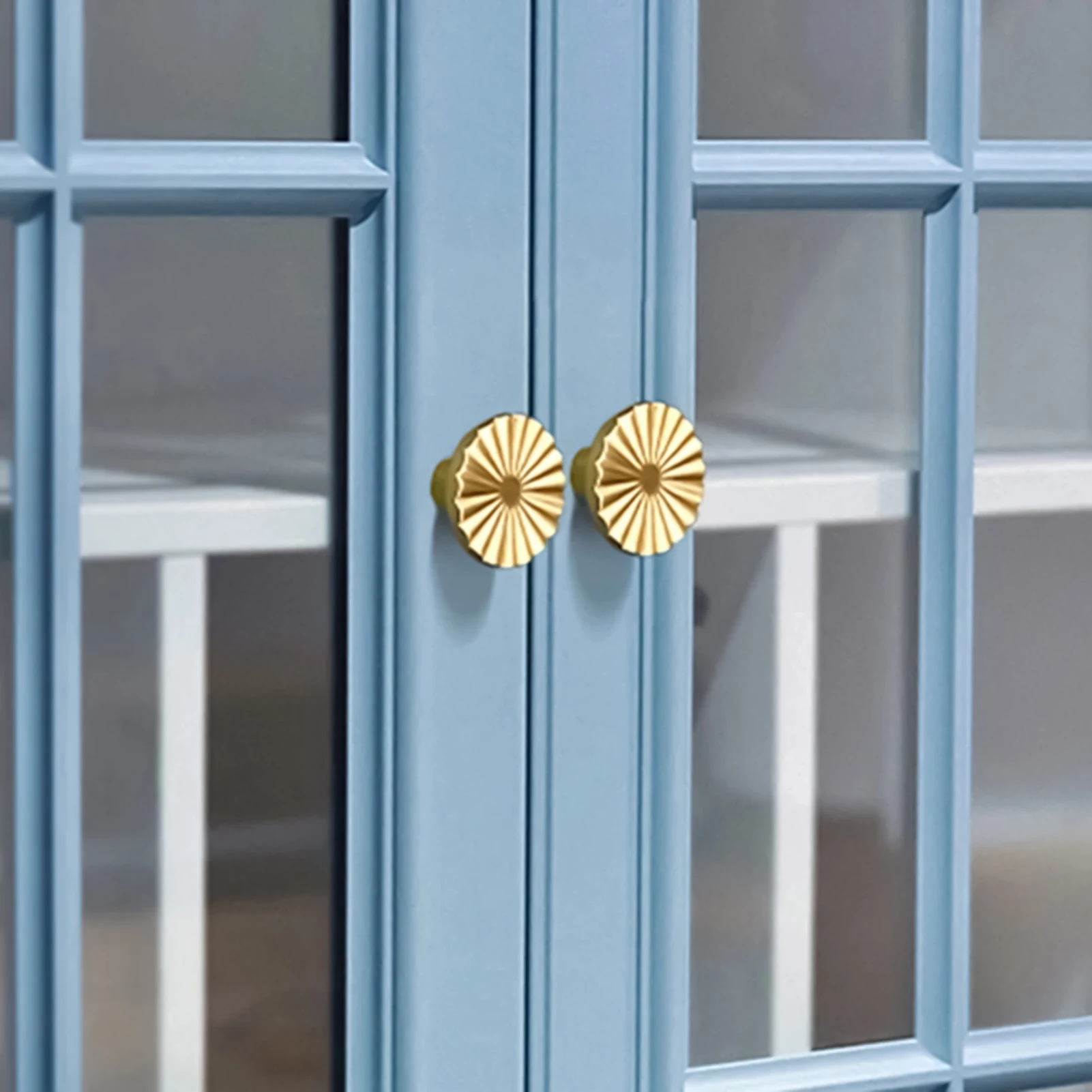 Goldene runde Schranktürknöpfe, 2 Stück mit Schrauben, moderne Schubladengriffe für Kleiderschrank, Möbel, Hardware-Zubehör
