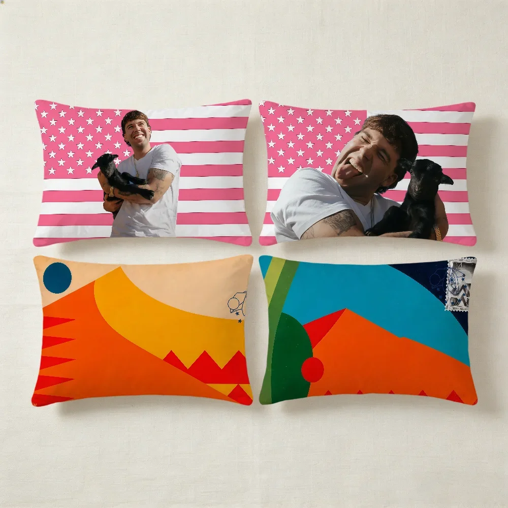 Spain Singer Q-quevedo EL BAIFO Cushion Cover Hit Product Home Sofa Living Room Double-Sided Soft Decorative Pillow Cover