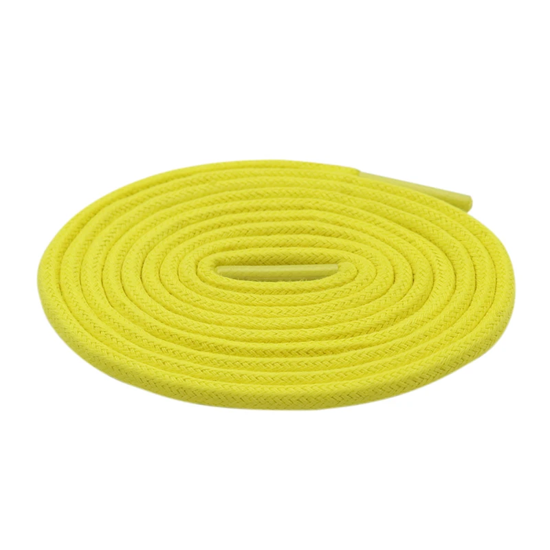 Weiou Laces 3MM Thiny Round Cord Anti-Water Rope Shoe Accessory 100% Waxed For Raincoat Belt Orange Yellow Green Solid Shoelaces