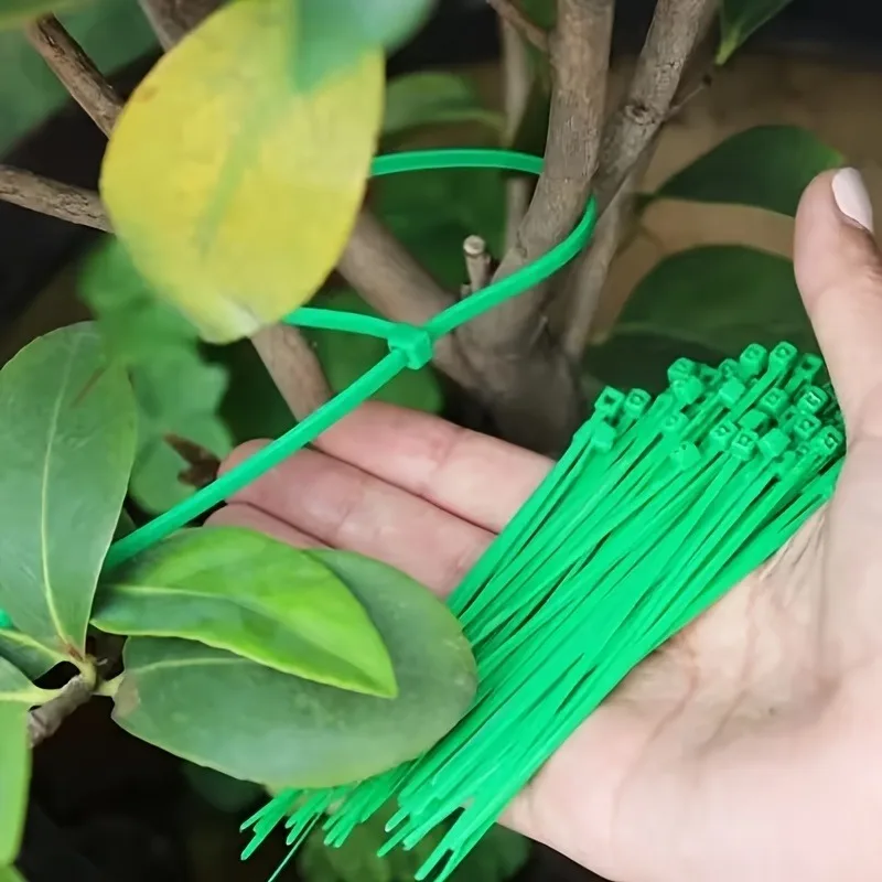 200pcs Heavy-Duty Garden Ties,Self-Locking Plant Hangers for Secure Vine,Leaf  - Multi-Purpose Gardening Binding Solution