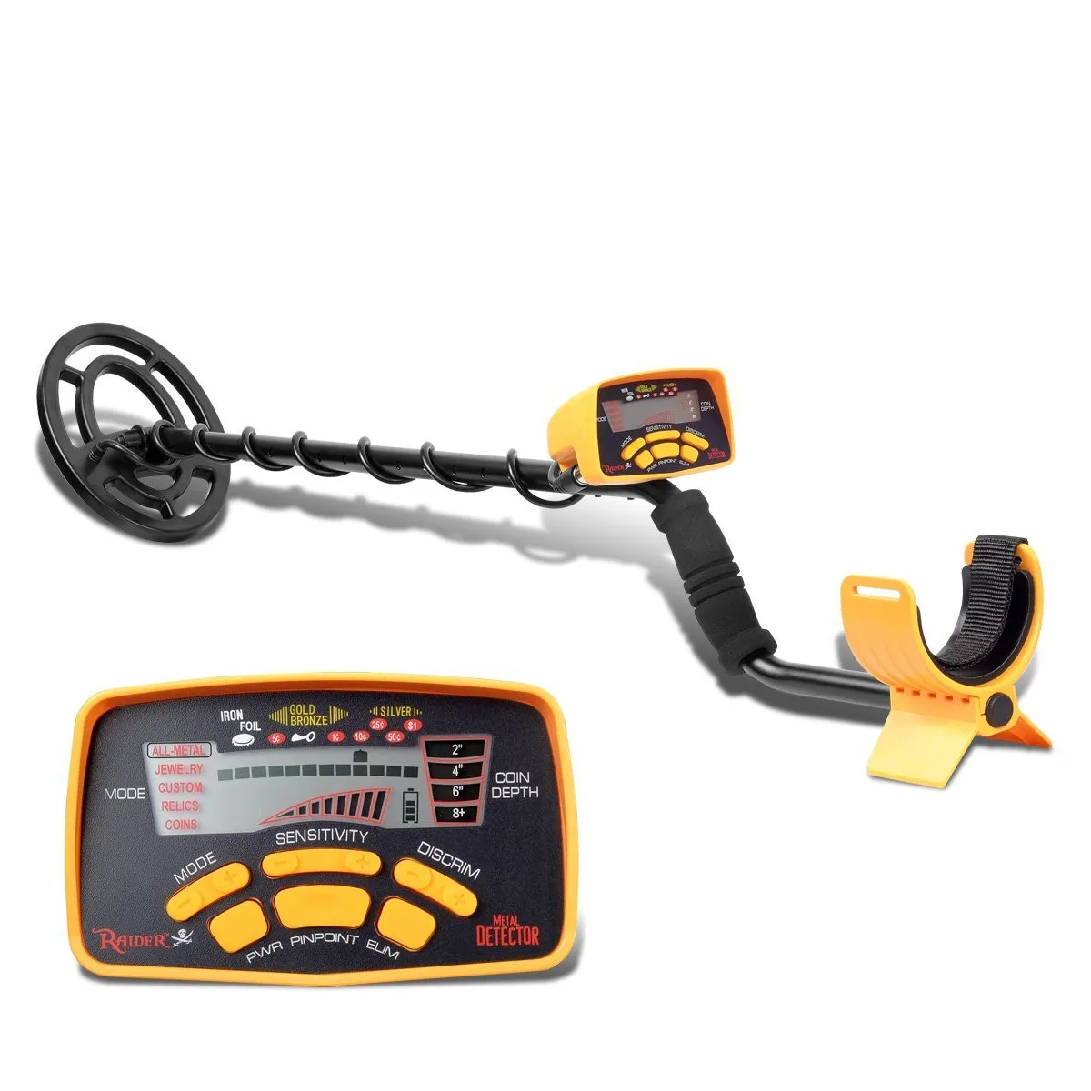 100% Waterproof ABS Metal Detector LCD Control Unit High Sensitivity Professional Underground Finder MD6250