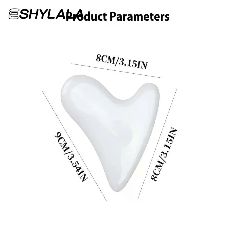 Placa gua sha de vidro de alta silicone, raspador facial, massagem de elevação para rosto, corpo, pescoço, perna, cuidados com a pele, beleza, massageador de saúde