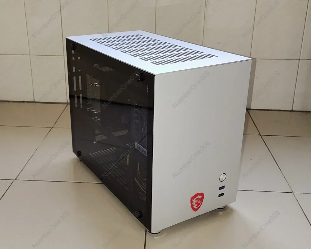 Новый алюминиевый корпус M200, блок питания Mini Computer Matx ATX с водяным охлаждением, боковой прозрачный портативный корпус