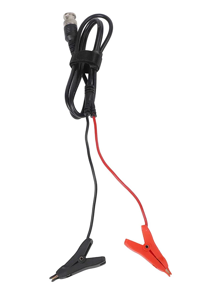 Oscilloscope Compatible Cable with Pure Copper BNC Male to Kelvin Clip Test Leads for Reliable Electrical Measurement
