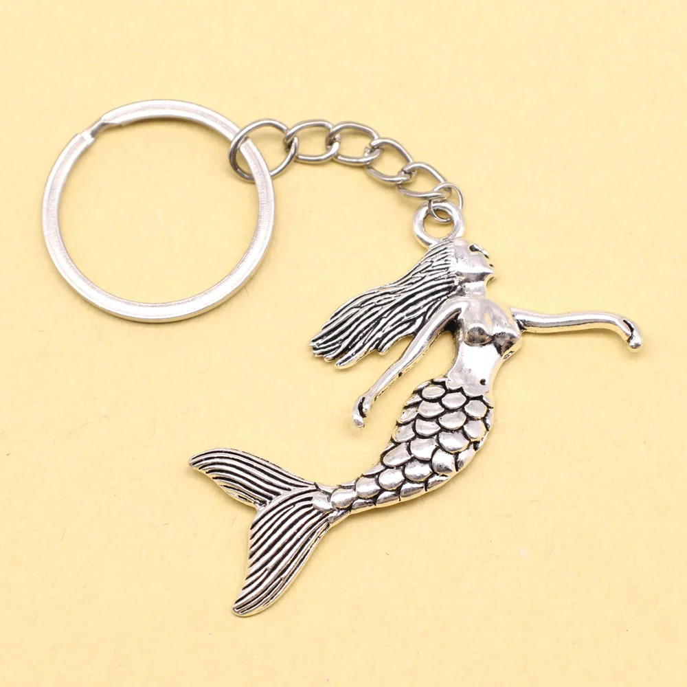 1 Piece 50x57mm Mermaid Funny Key Chain Newborn Gift