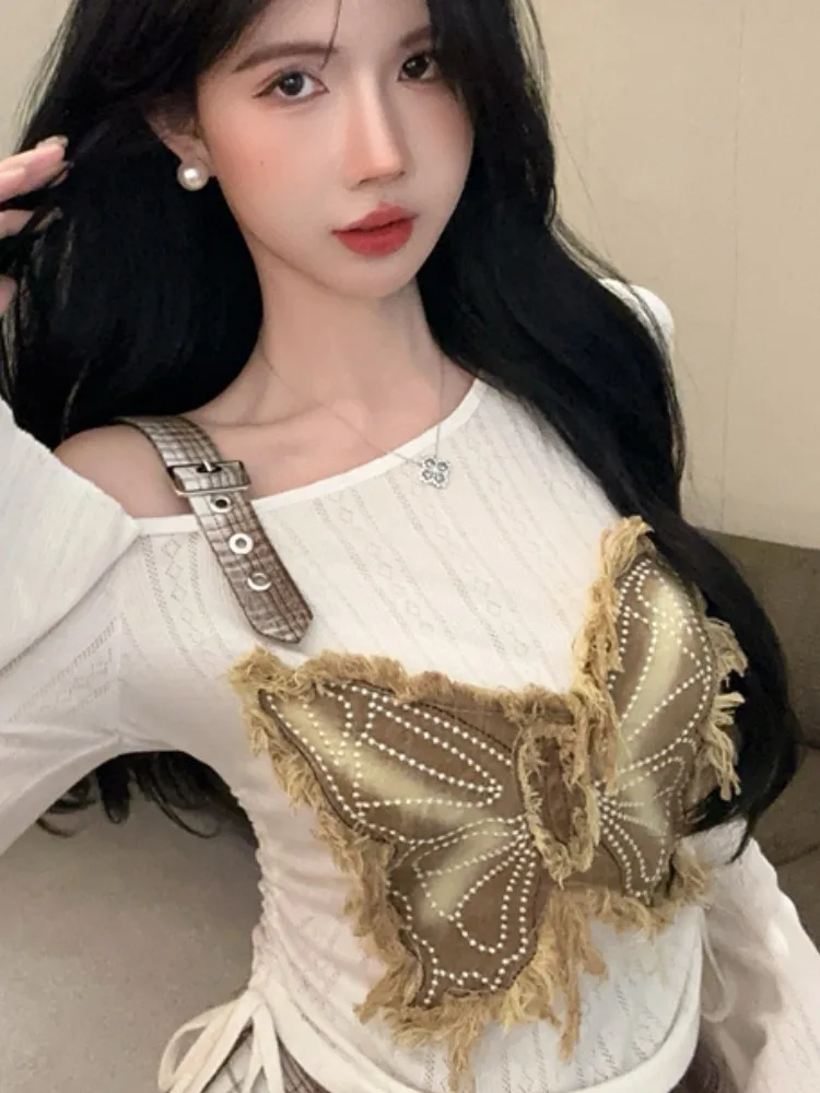 

Pure Desire Style High Waist Drawstring Women's Set Dress Vintage Shoulder Gingham Skirt Short Sleeve Floral Print