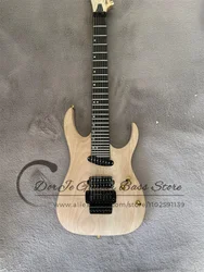 7 strings electric guitar ash wood body unpainted rosewood Frets 27 Frets tremolo bridge SH pickup supports customization