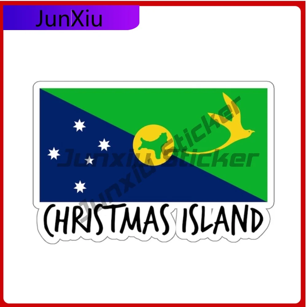 

Christmas Island Flag Sticker Holiday Travel Souvenir Island Decal For Motorcycle Bumper Truck Pickup Camper Car Bumper Stickers