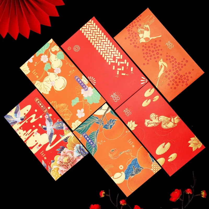 36Pcs Chinese New Year Red Envelopes Hong Bao Lucky Money Cash Envelopes Red Packets Lai See for Lunar Year, Wedding, Birthday