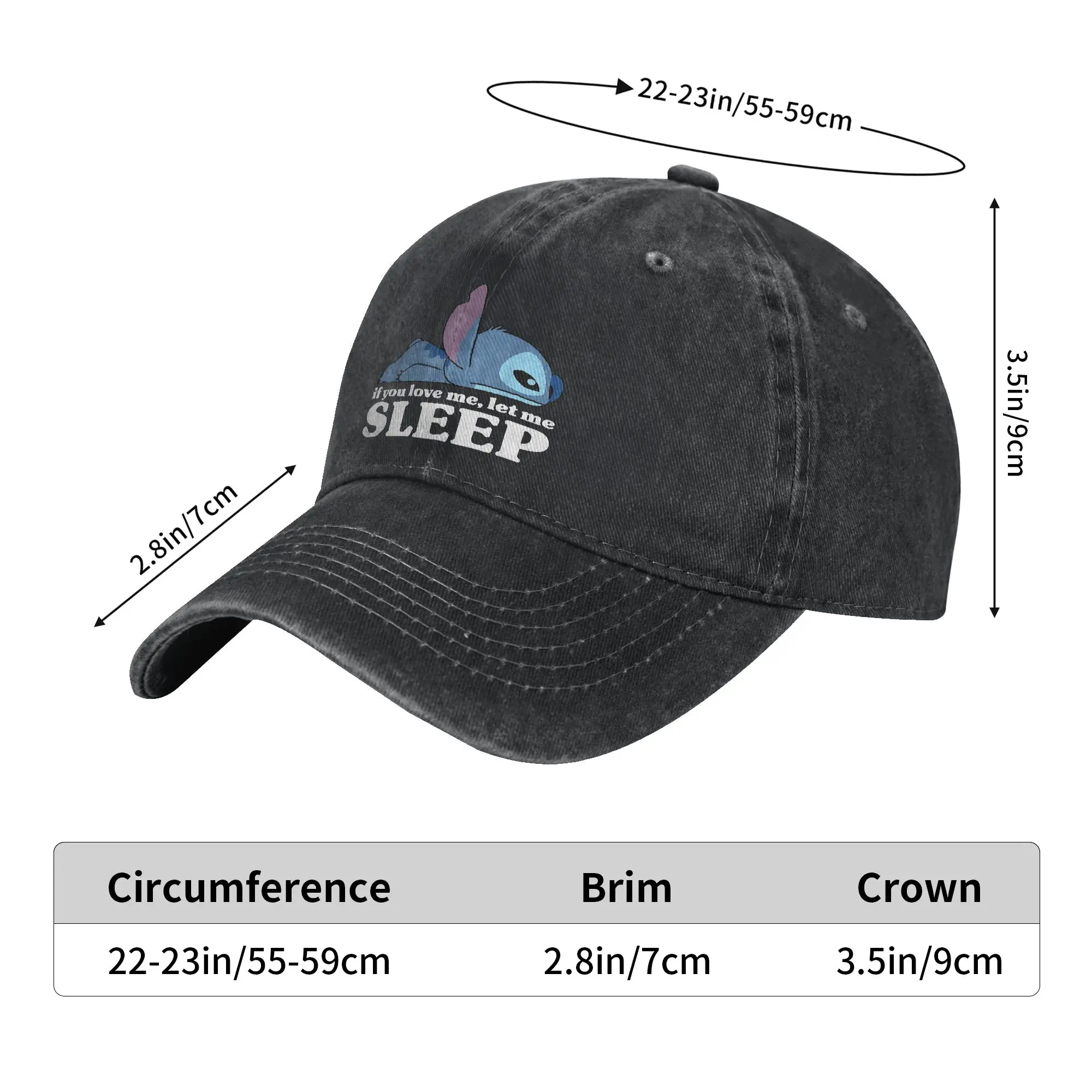 خمر ليلو غرزة قبعة بيسبول للجنسين المتعثرة القطن Snapback قبعة الكرتون لطيف في الهواء الطلق تشغيل الغولف قبعات قابل للتعديل قبعة #6