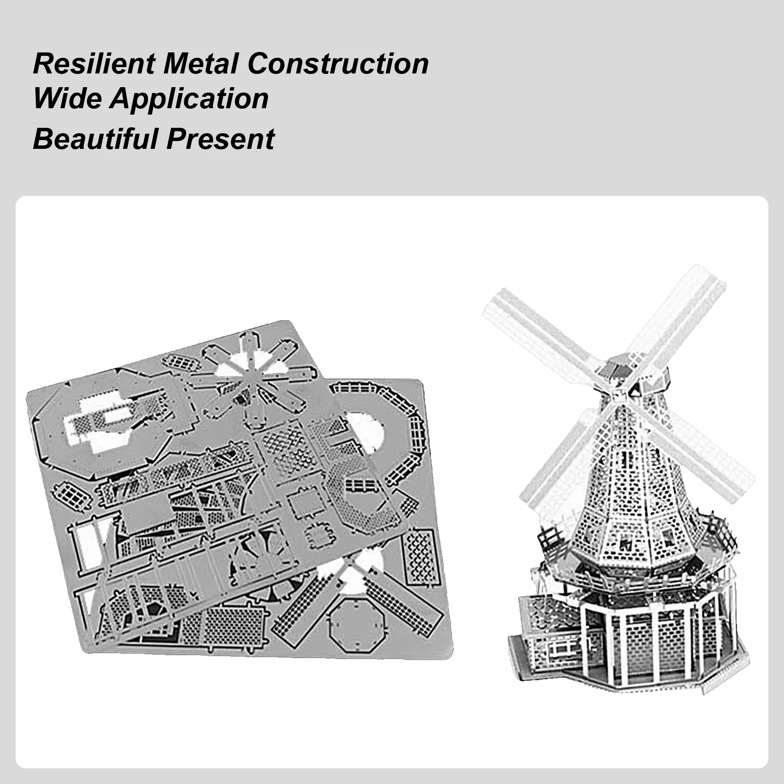 

Dutch Windmill Building Blocks Kit Windmill Assembly Model Set Interactive Educational Learning Puzzle Toys for Home Traveling