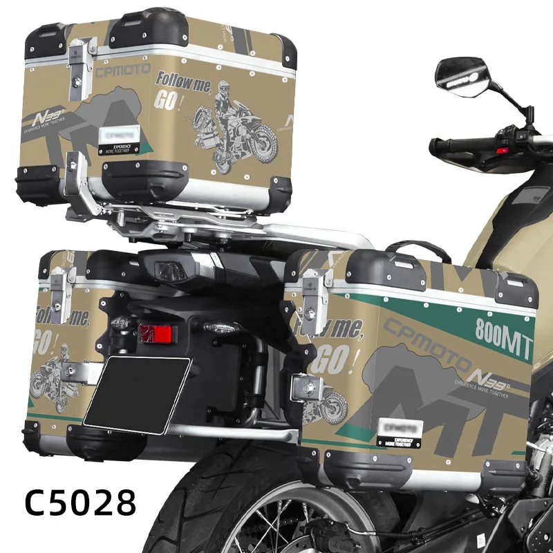 Pegatinas reflectantes para motocicleta CFMOTO 800MT, caja de herramientas decorativas de aluminio, calcomanía, accesorios de motocicleta