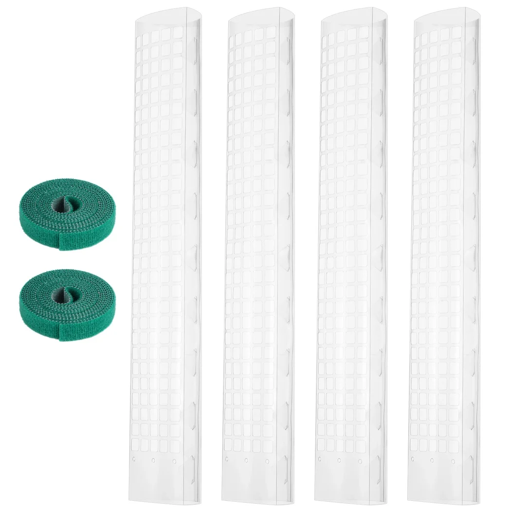 4Pcs Plastic Moss Poles 24in Clear Sphagnum Moss Sticks For Climbing Plants Stackable Hollow Plant Supports Plant Moss Poles