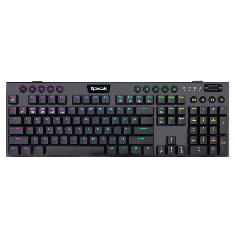 Top K618 RGB support Bluetooth 5.0 wireless USB 2.4G 3 mode Mechanical Gaming Keyboard 104 Keys Compute PC