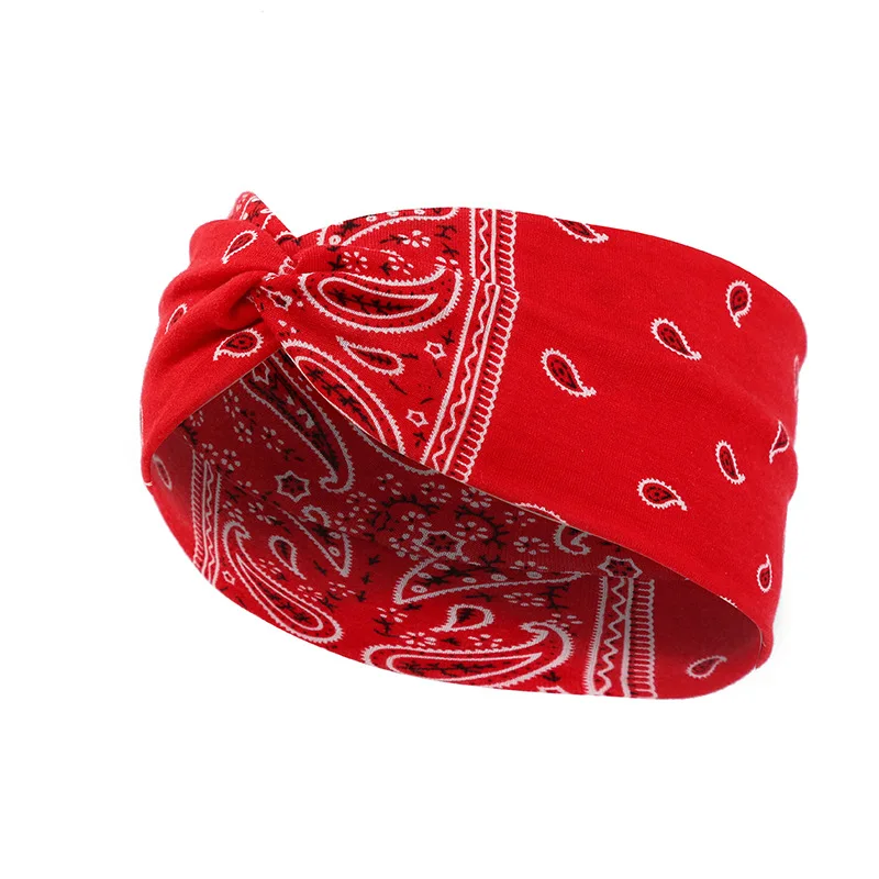 Fasce per capelli con fiori di anacardi Paisley Pilates Fascia elastica per yoga fitness Corsa Ciclismo Fascia per il sudore Turbante Trucco Cerchio per capelli Trucco