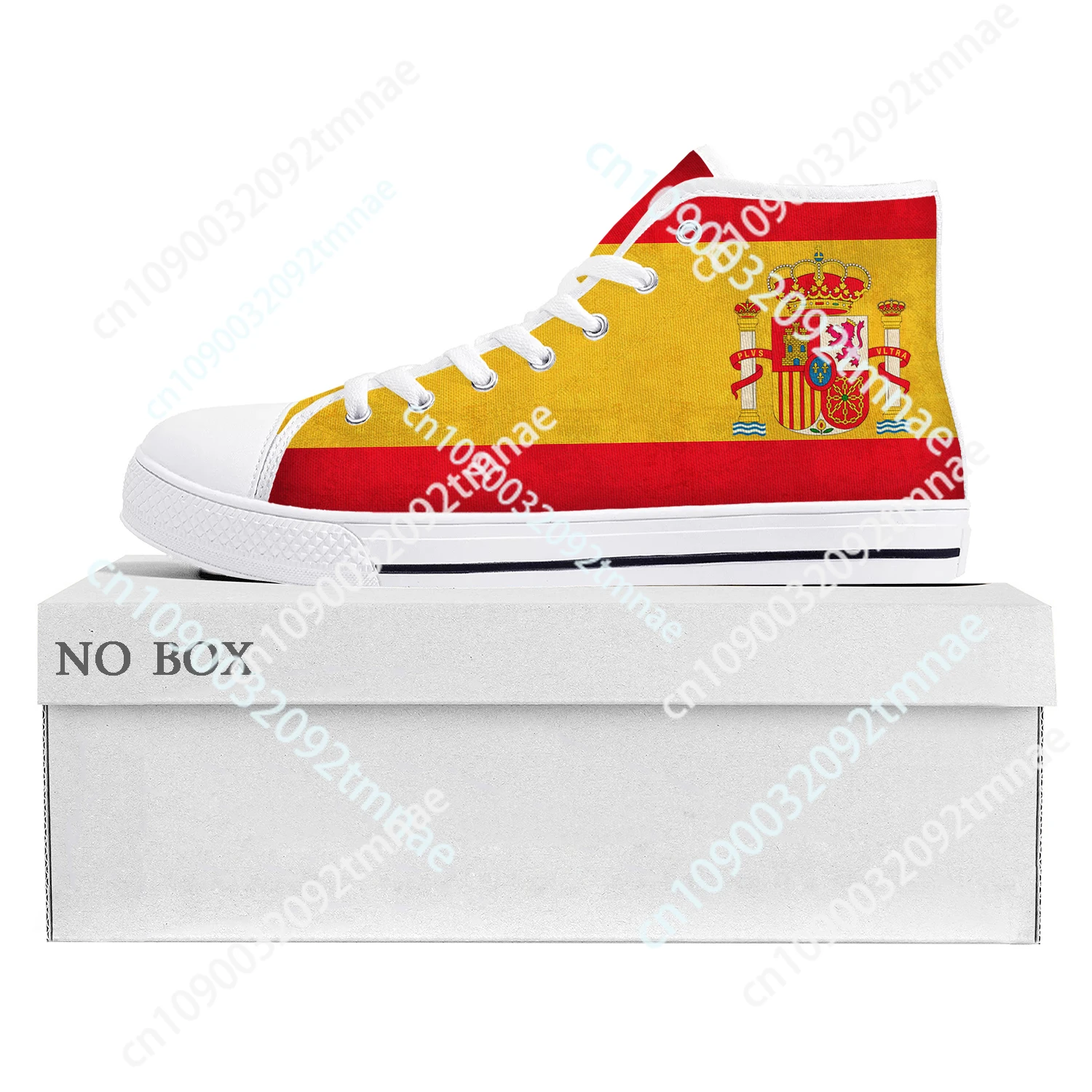 

Spanish Flag High Top High Quality Sneakers Mens Womens Teenager Canvas Sneaker Spain Casual Couple Shoes Custom Shoe