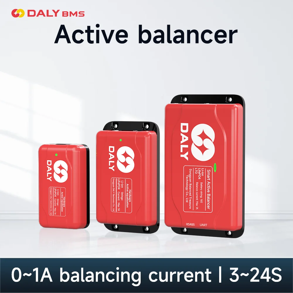 Daly smart active balancer lifepo4 bms aktiver equalizer 4s balance ador de bateria 24v last balance board bluetooth 1a strom