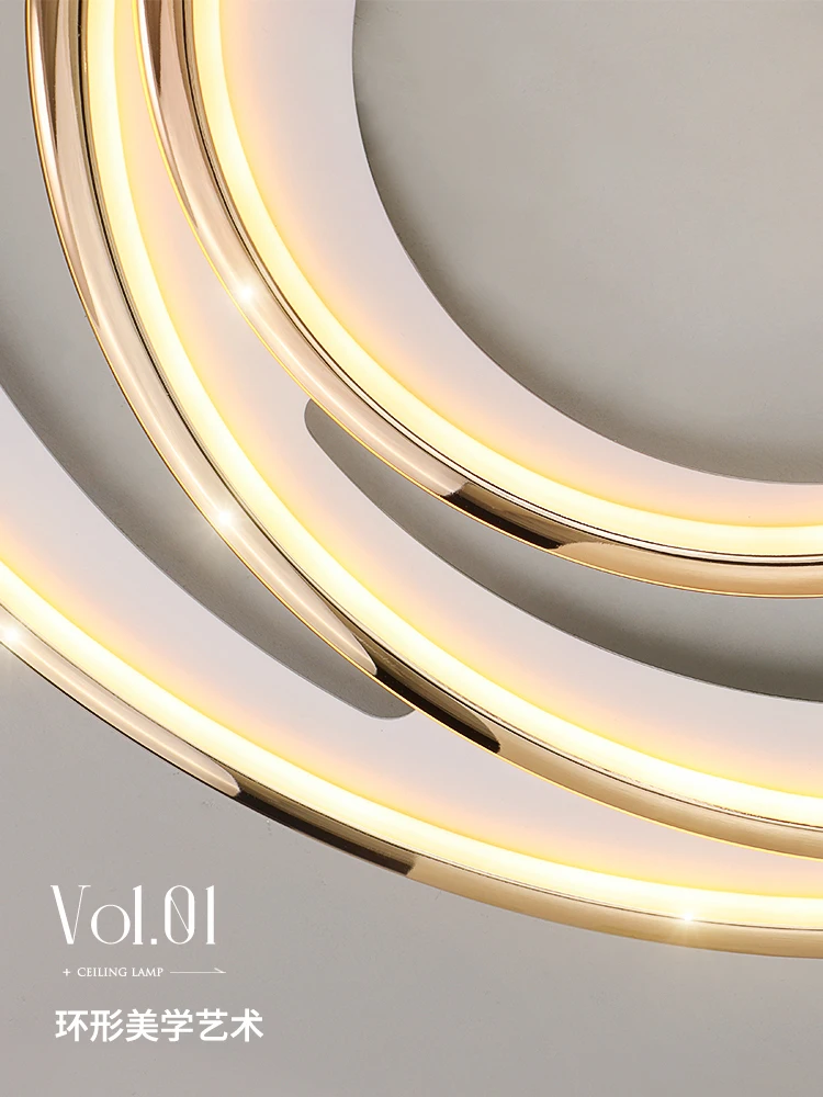 Sandia | Moon Ring Modern Simple Bedroom Ceiling Lamp Nordic Light Luxury Creative Study Advanced Sense Lamp