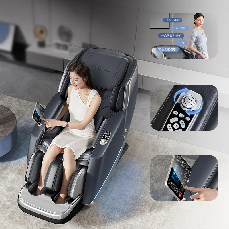 Luxury 3D Zero Gravity Full Body Massage Chair With Portable Spa Home Use Foot Massager Featuring Heating Function