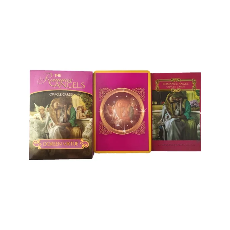 12*7cm English New Romance Angels Oracle Cards Deck Tarot Cards By Doreen Virtue Out Of Print gilded edge with paper manual