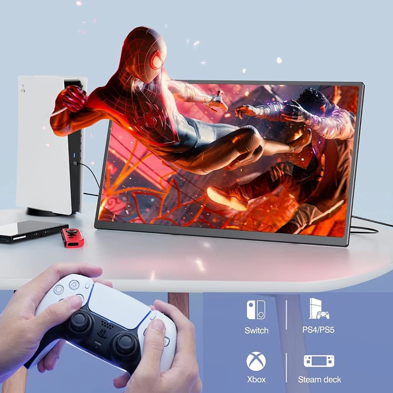 LANLIPU 15.6inch Portable Monitor 144HZ Typec HDMI External Travel Second Display For PC Cell Phone Xbox Switch PS4/PS5 Laptop - Image 6