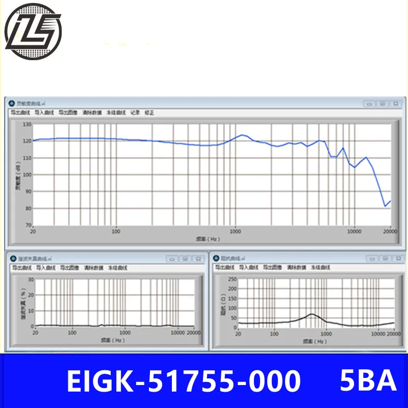 LS EIGK-51755 5BA 복합 혼, 모든 주파수 이동 아이언 유닛, 헤드셋 스피커 수신기, 주파수 분할, 2 개