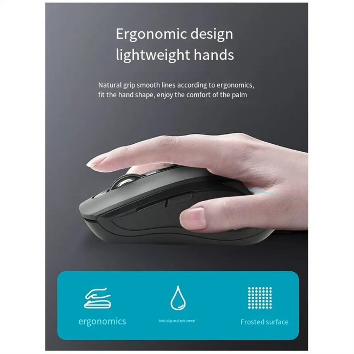 A60P Wireless Mouse AI Intelligent Voice Intelligent Speech Recognition Mouse Business Black