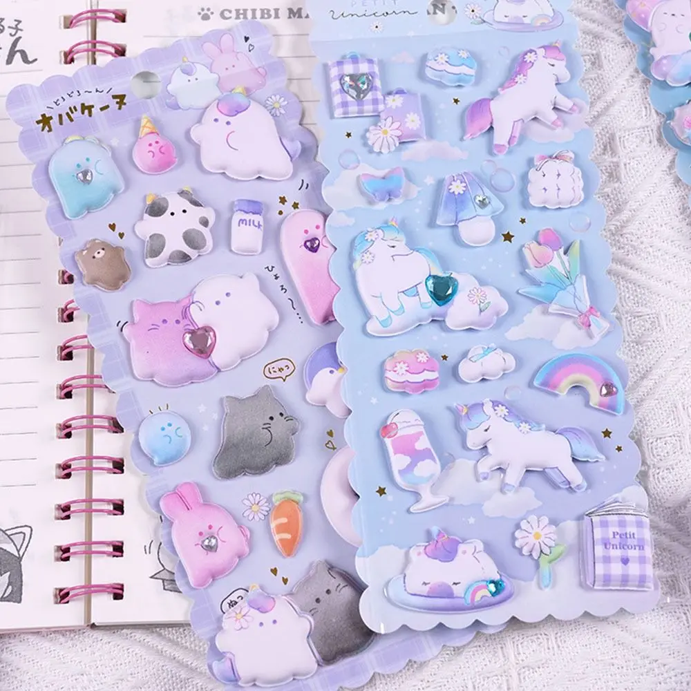 Imagem -02 - Kawaii 3d Pinguim Adesivos para Crianças Padrão Pegasus Engraçado Puffy Adesivo Adesivo para Bagagem Decalques para Notebook Adesivos Reutilizáveis para Meninas Brinquedo