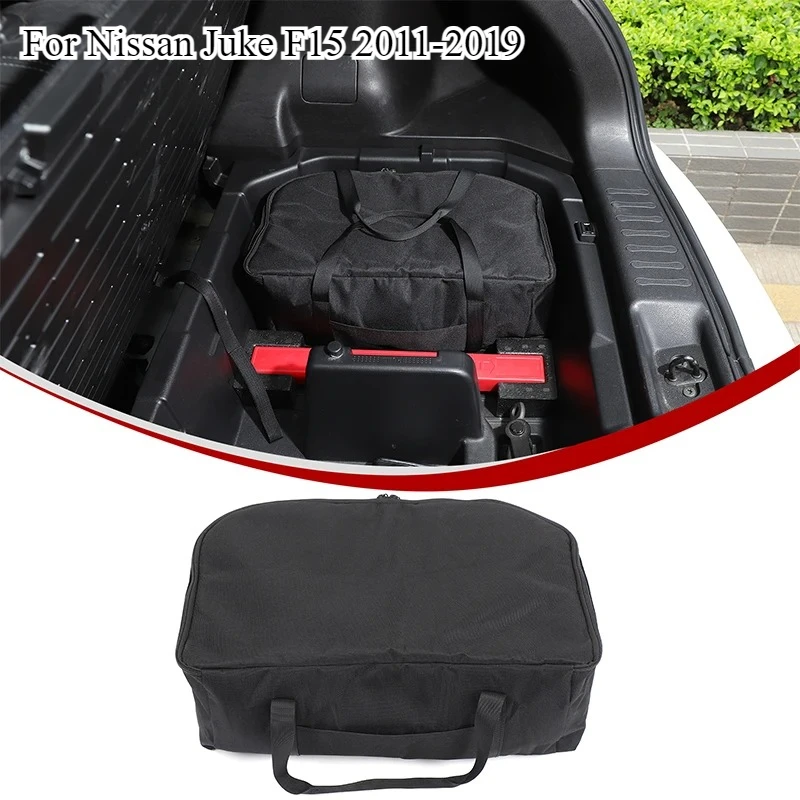 

Oxford Cloth Black Fit For Nissan Juke F15 2011-2019 Car Trunk Bottom Storage bag Tool storage box Car tool box Accessories