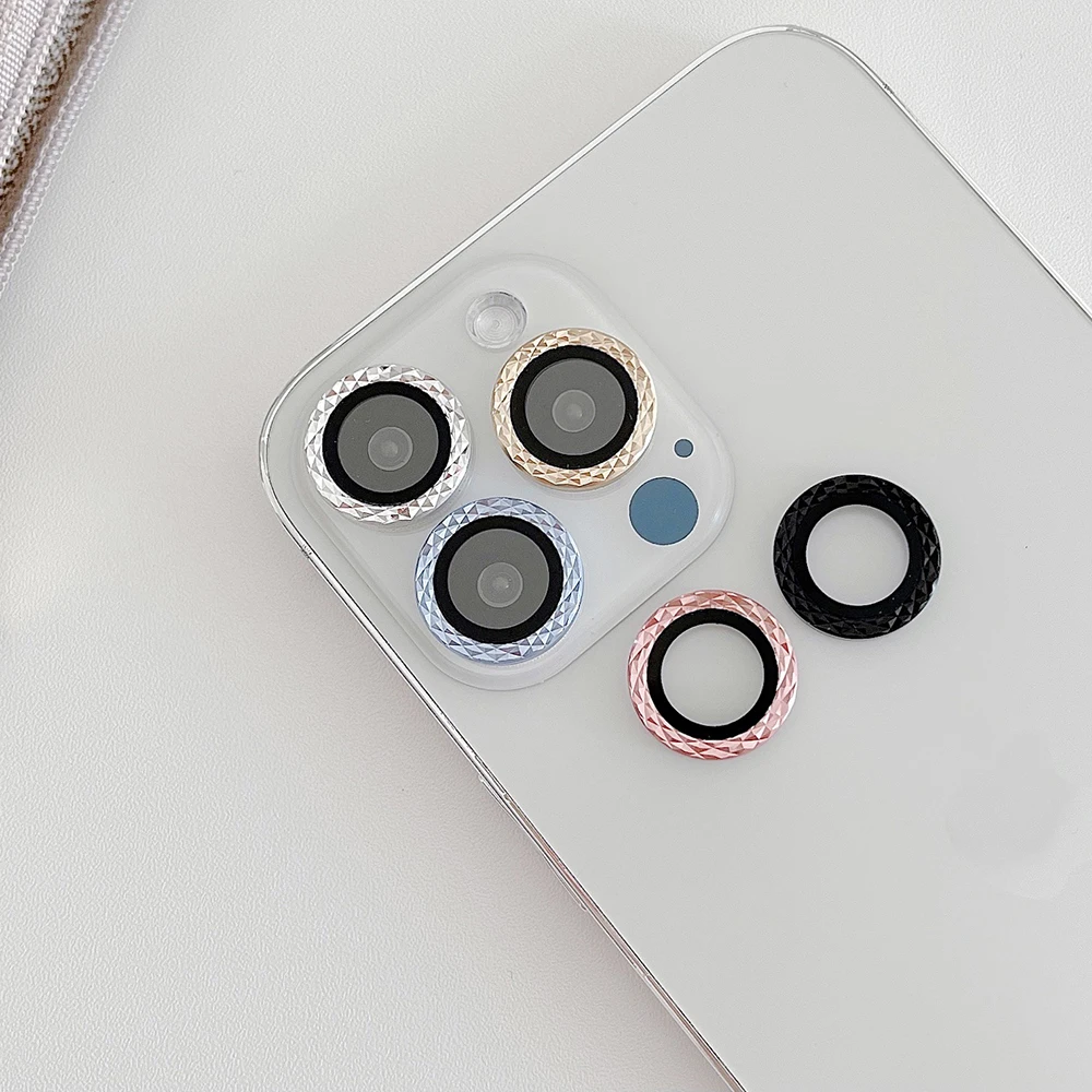 

1PCS Pcneapple Pattern Camera Lens Film Protector Case For iPhone 15 ProMax 15 14 13 12 11 14 Plus 12 Mini Lens Screen Protect