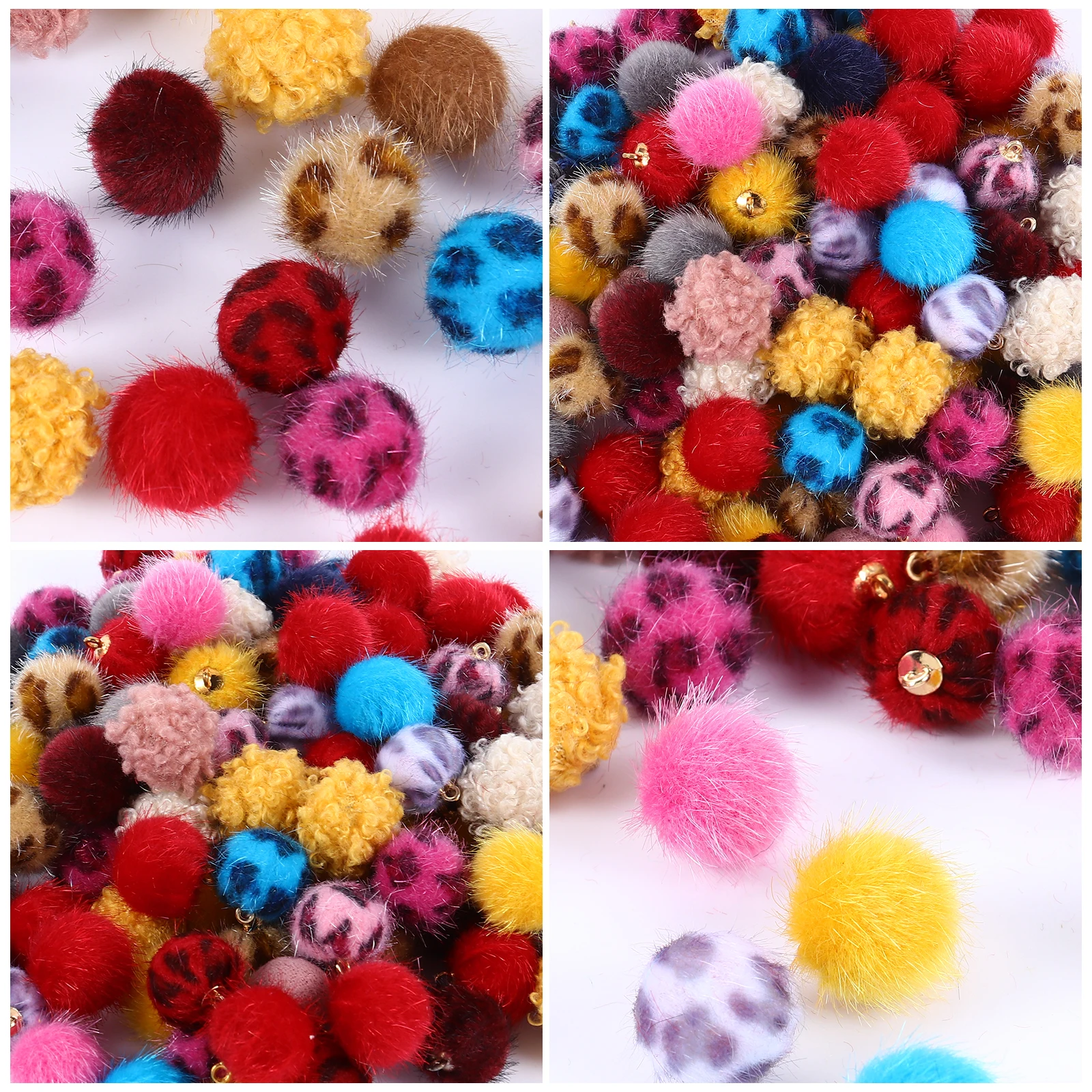 

Cloth Ball Bead Pendant Charms Jewelry Making The Gift Mixed for Diy Necklace