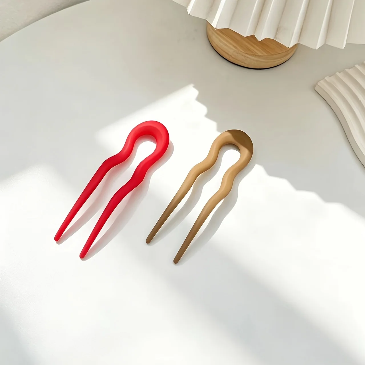 2pcs frosted U-shaped minimalist temperament hair hairpin