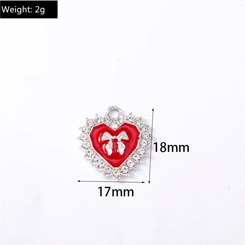 Duarte 20 Teile/los Nette Kristall Bowknot Herz Charms Anhänger für Schmuck Machen Tropfen Ohrringe Halsketten Armbänder DIY Handwerk Geschenk – Detail 1