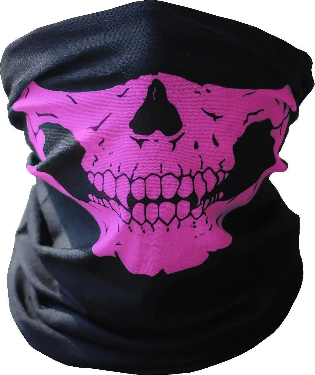 New Multi‑Function Seamless Magic Turban Skull Pattern Outdoor Sports Riding Mask Warm Hood Halloween Party Cosplay Accessory