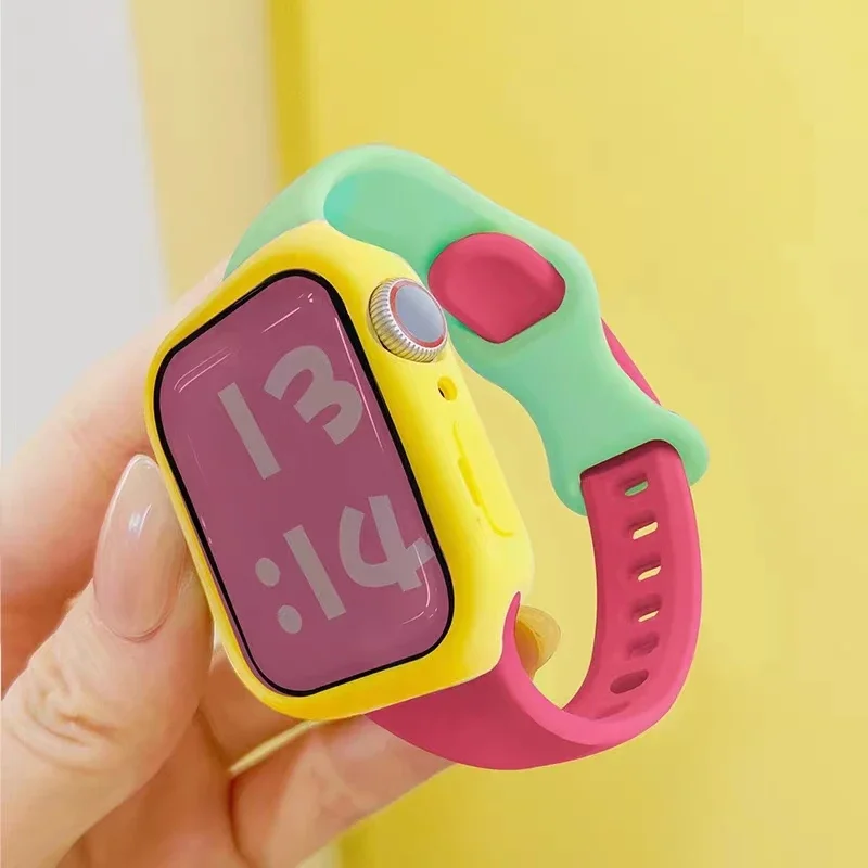 Soft Silicone Loop for Apple Watch Band 40/44mm 41/45mm 49Ultra Slim Rubber Strap for Iwatch  9SE 8 7 6 5 4 3 2 1 38/42mm Correa