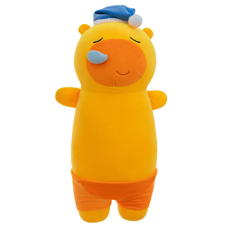 لعبة كابيبارا القطيفة اللطيفة للأطفال هدية عيد الميلاد وعيد الميلاد وسادة معانقة ناعمة لراحة النوم للأطفال