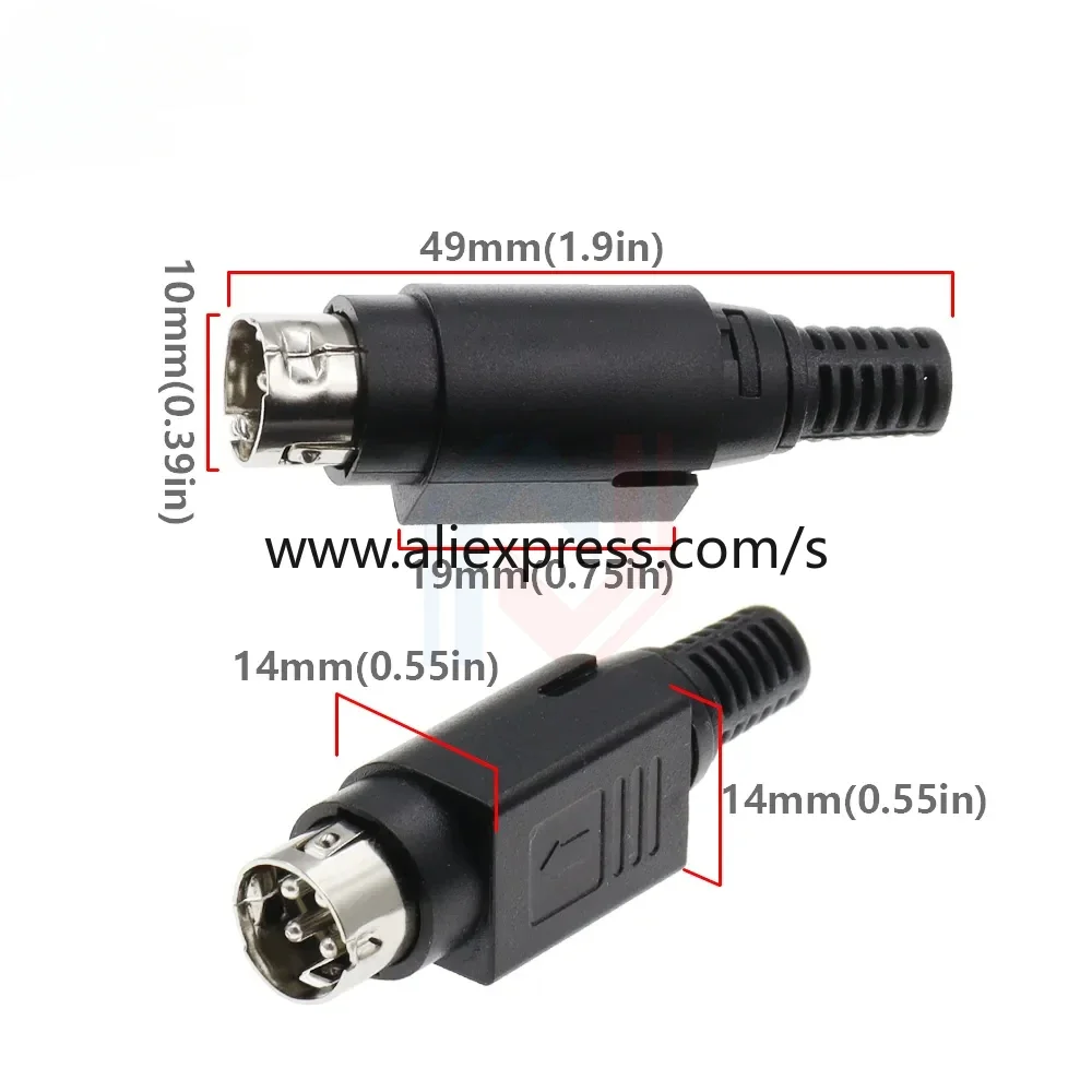 1PCS MPC Terminal DIN 3/4Pin Male DC Power Plug MD3/4P Dual Power Supply S Terminal Connector Adapter for TFT LCD Flatscreen TV