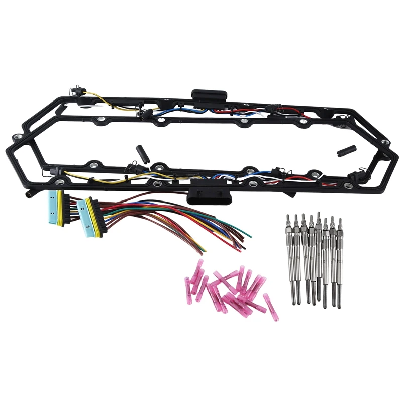 1 Piece Glow Plug Valve Cover Gasket Wiring Harness Crude Oil Supplies Black F4TZ-12A342-BA For Ford 99-03