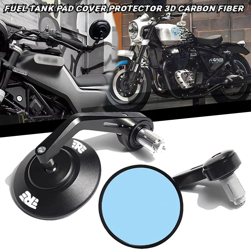 Per Royal Enfield Bullet/Meteor/Classic 350 500 Interceptor 650 CNC Moto Bar End Specchi Retro Manubrio Punta Retrovisore