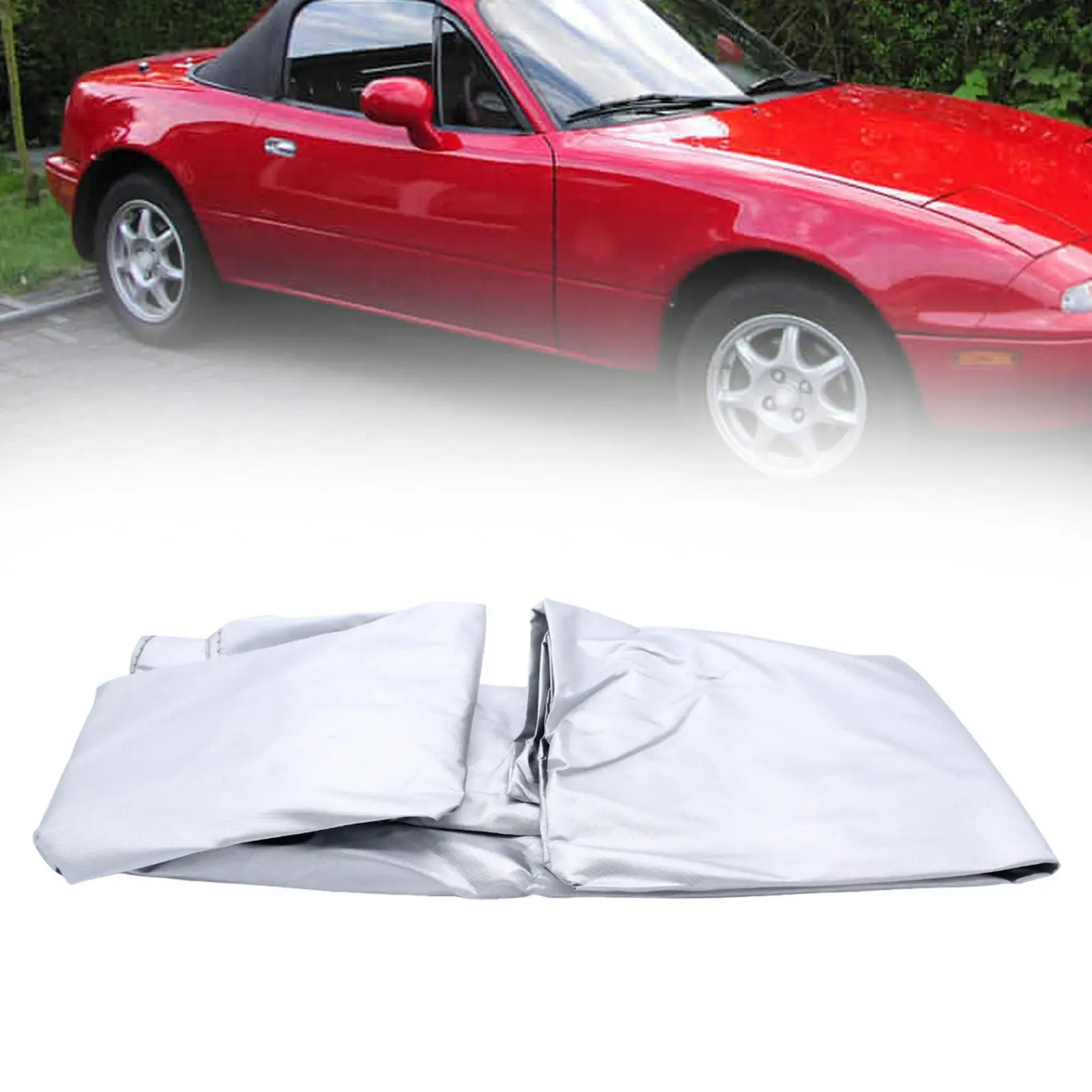 

Half Car Cover ,Hood, Dustproof ,Snow Rain Dust Hail Protection Windproof Protect Your Windshield and Roof Car Cover