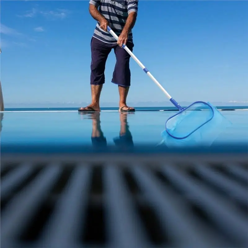 A64T-Pool Skimmer Net 3Pcs/Set-Fine Mesh With Adjustable Telescoping Handle-Complete Set Pole