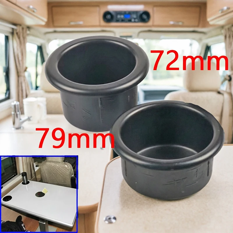 1Pc Recessed Cup Holder For RV Caravan Truck Marine Sofa Table Couch Poker Table Built-In Drink Holder Interior Modification