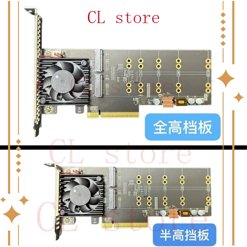 For Plx8747 Expansion CardDrive-free Split-free Four-disc M.2 Semi-high